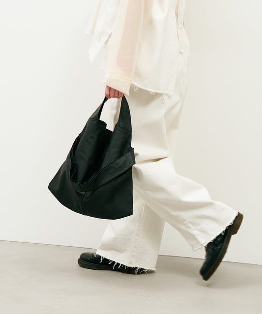 #11/ 2wayレジブクロS (black) / やぎ革・ベアー