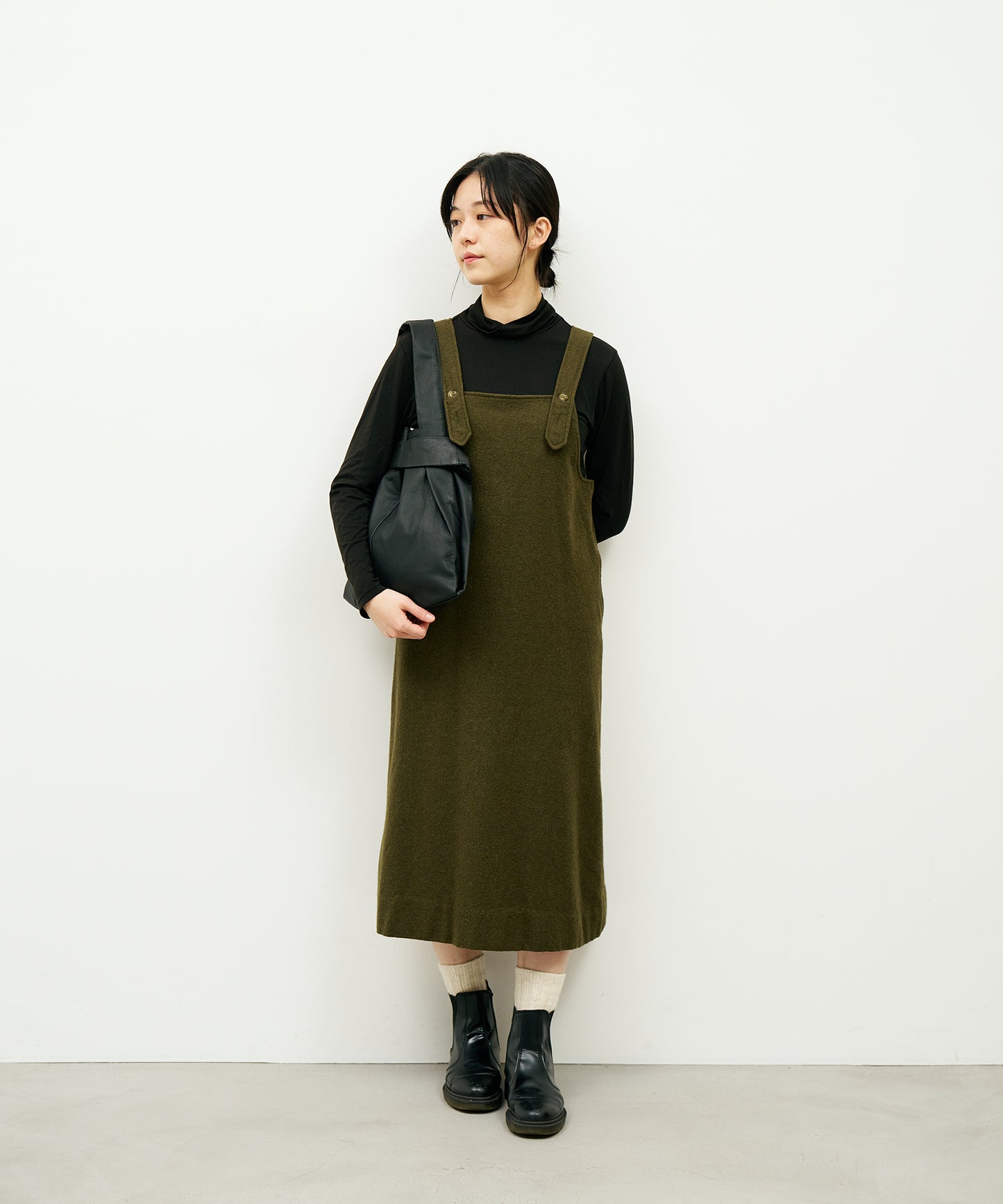 #11/ 2wayレジブクロS (black) / やぎ革・ベアー