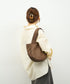 #11《SALE 20%》パンプキンサックS (dark brown) / やぎ革・ベアー