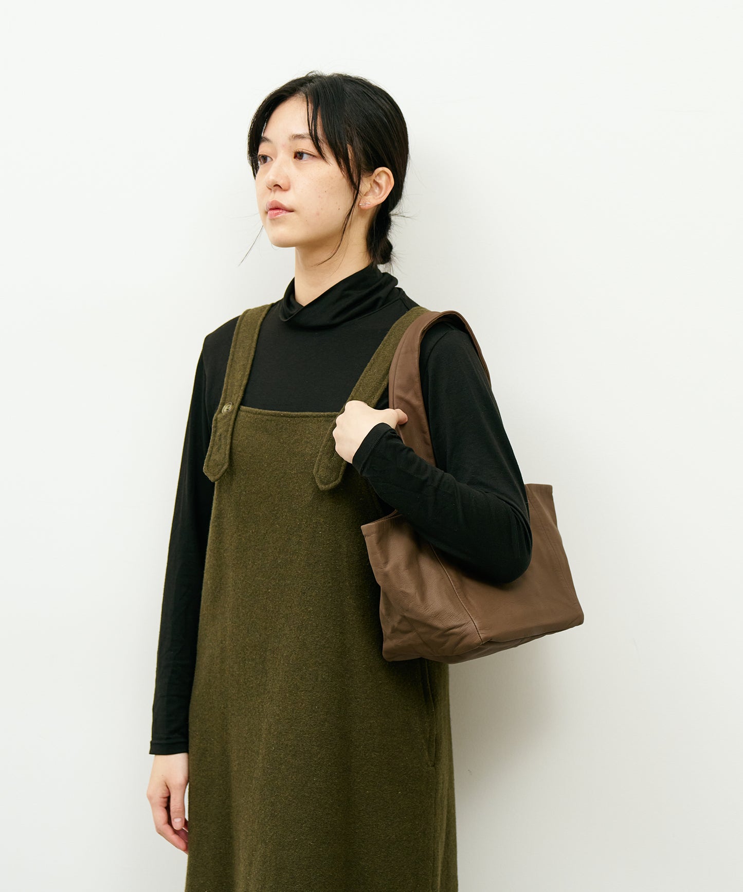#11《BF SALE 20%》キャリートート (dark brown) / やぎ革・ベアー