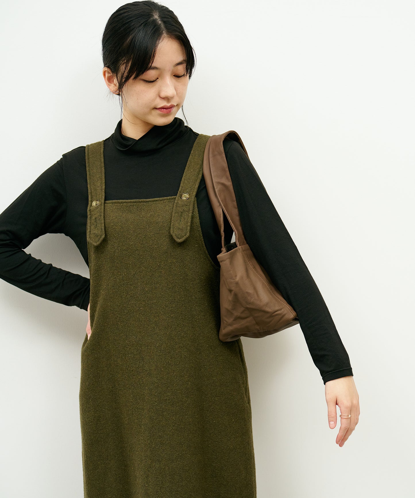 #11《BF SALE 20%》キャリートート (dark brown) / やぎ革・ベアー