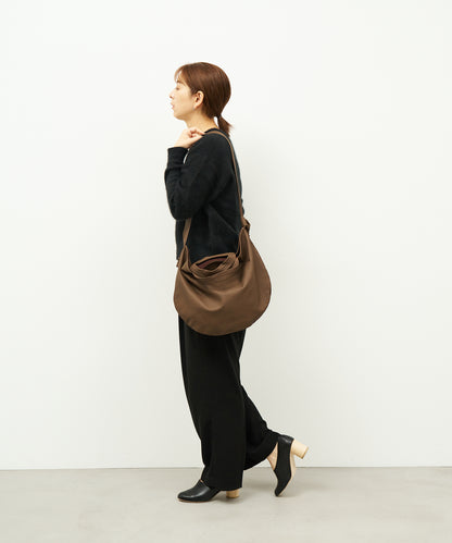 #11 / 2wayサークルショルダー （dark brown）/ やぎ革・ベアー