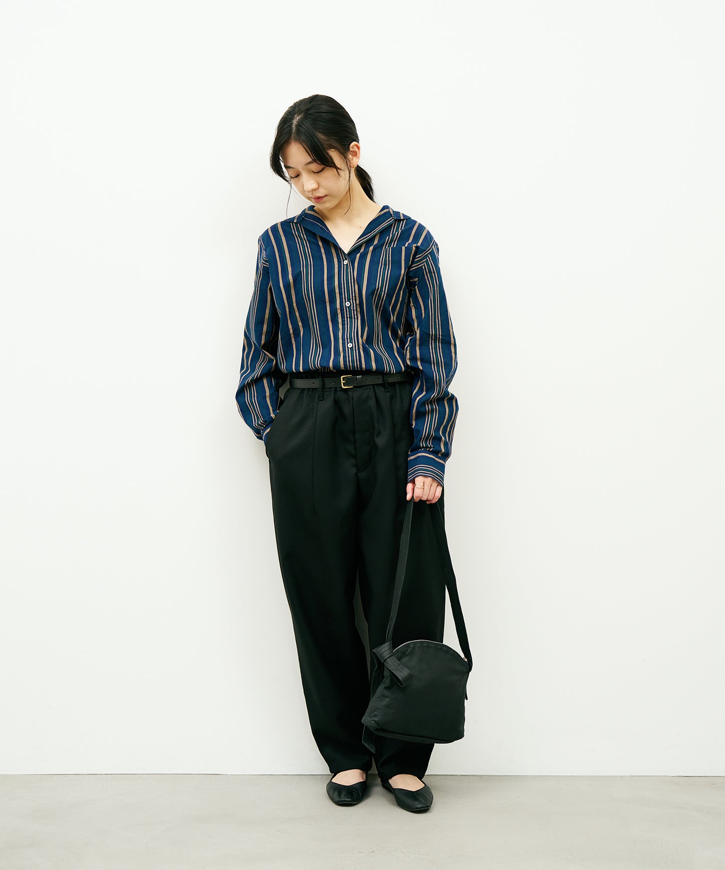 #11 / アーチジップショルダー（black）/ やぎ革・ベアー