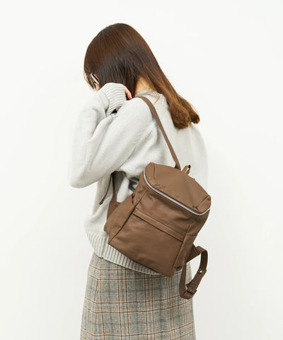#11《SALE 40%》ボックスリュック (dark brown) / やぎ革・ベアー