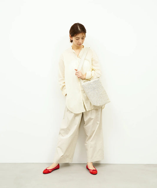 #16/ ボックスショルダー(oatmeal)/ やぎ革・ゴートメッシュ - REN