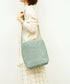 #16/ ボックスショルダー（sage green）/ やぎ革・ゴートメッシュ