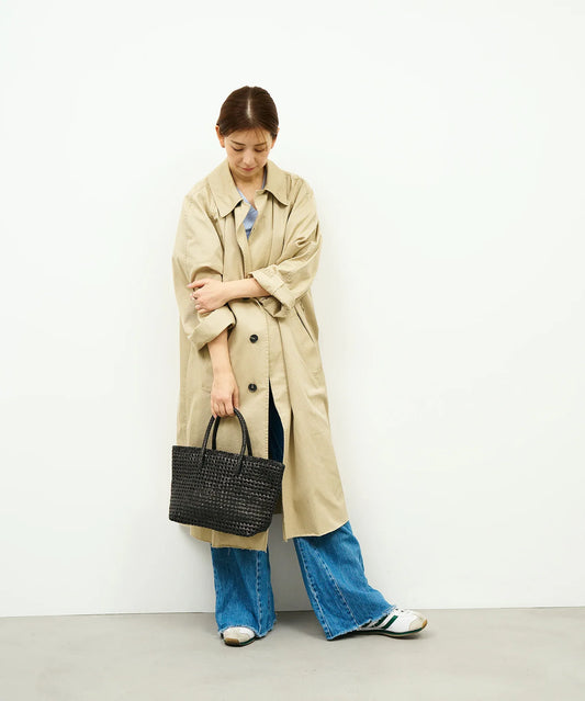 #16/ バスケットS(black)/ やぎ革・ゴートメッシュ - REN