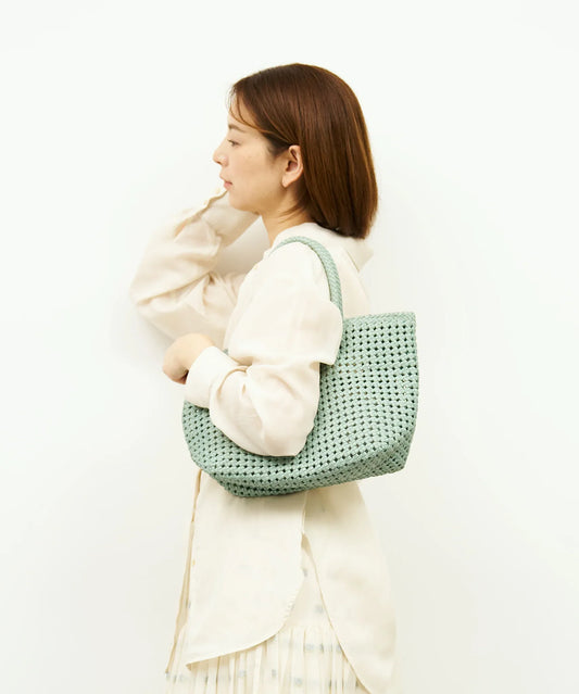#16/ バスケットS（sage green）/ やぎ革・ゴートメッシュ - REN