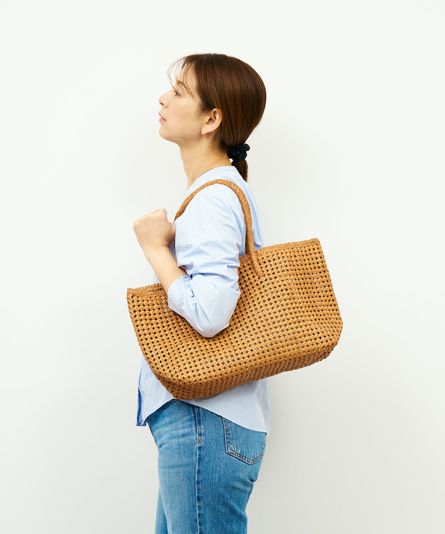 春夏に最適なやぎ革メッシュトートバッグ - 涼しげで上品なデザイン – REN