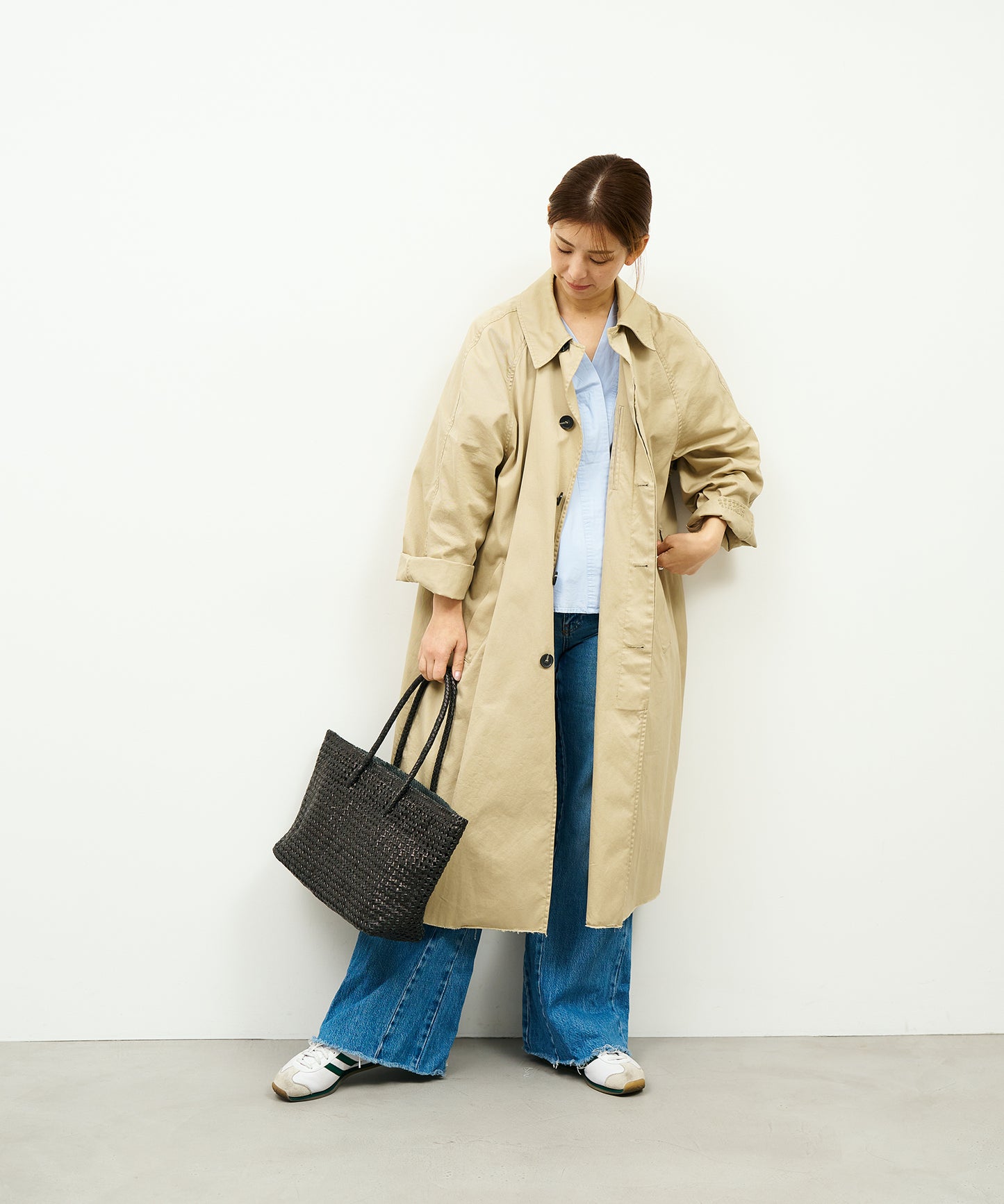 【26SS】#16/ バスケットM（black）/ やぎ革・ゴートメッシュ