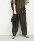 #16《SALE 10%》タッセルボトルショルダー（black）/ やぎ革・ゴートメッシュ