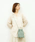 #16/ タッセルボトルショルダー（sage green）/ やぎ革・ゴートメッシュ