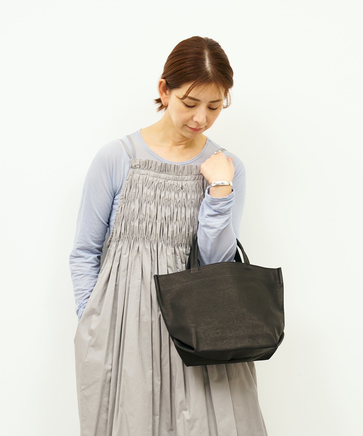 #30 / ランチバッグS（black）/ ピッグスキン・ハリー