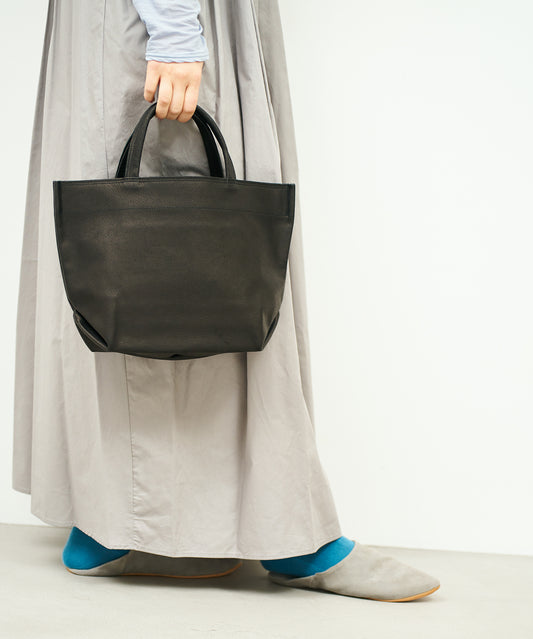 #30/ ランチバッグS（black）/ ピッグスキン・ハリー - REN