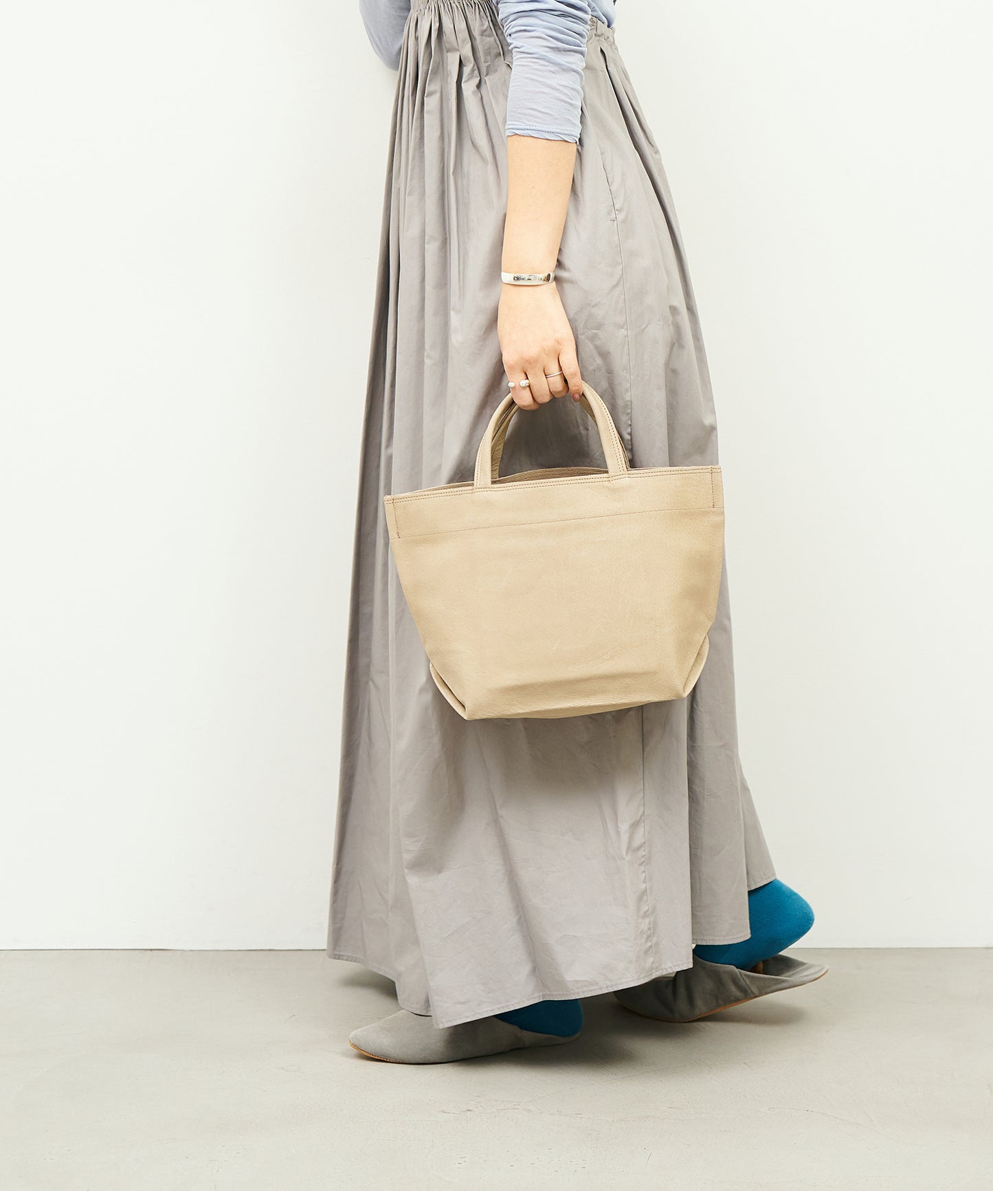 #30/ ランチバッグS（pink beige）/ ピッグスキン・ハリー