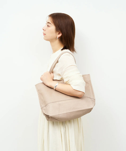 #30/ ワイドトートM（pink beige）/ ピッグスキン・ハリー - REN