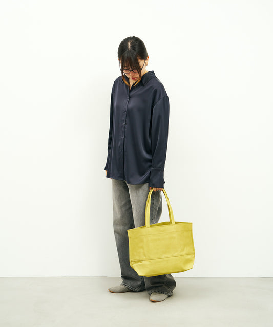 #30/ ワイドトートM（pistachio yellow）/ ピッグスキン・ハリー