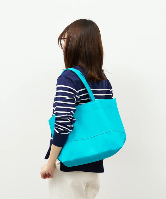 #30《SALE 40%》ワイドトートM（turquoise）/ ピッグスキン・ハリー