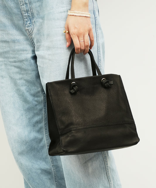 #30/ ミニショッパー（black）/ ピッグスキン・ハリー