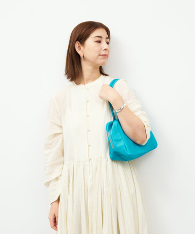 #30《SALE 30%》スクエアダッフル XS（turquoise）/ ピッグスキン・ハリー