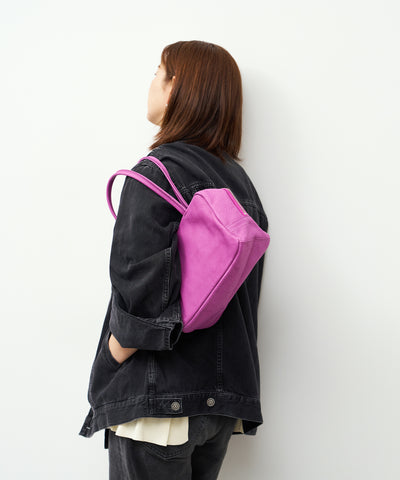 #30/ スクエアダッフル XS（peony purple）/ ピッグスキン・ハリー