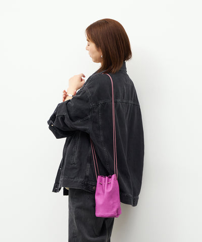 #30/ ミニキャニスターボトル（peony purple）/ ピッグスキン・ハリー