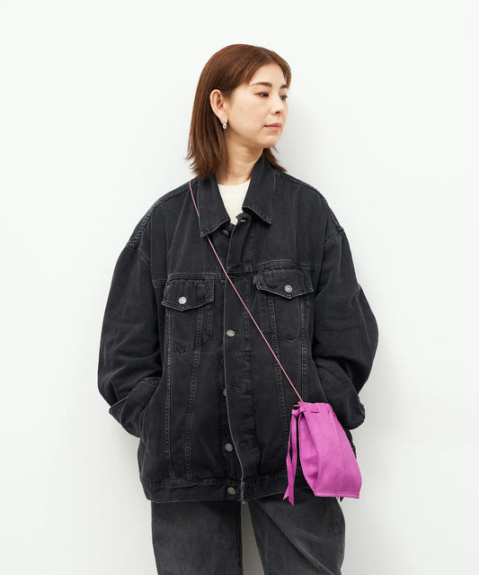 #30《SALE 40%》メディスンポシェット（peony purple） / ピッグスキン・ハリー - REN
