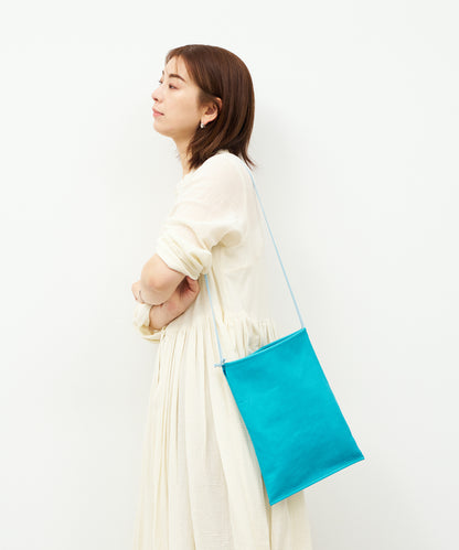 #30《SALE 30%》フラットショルダー（turquoise）/ ピッグスキン・ハリー