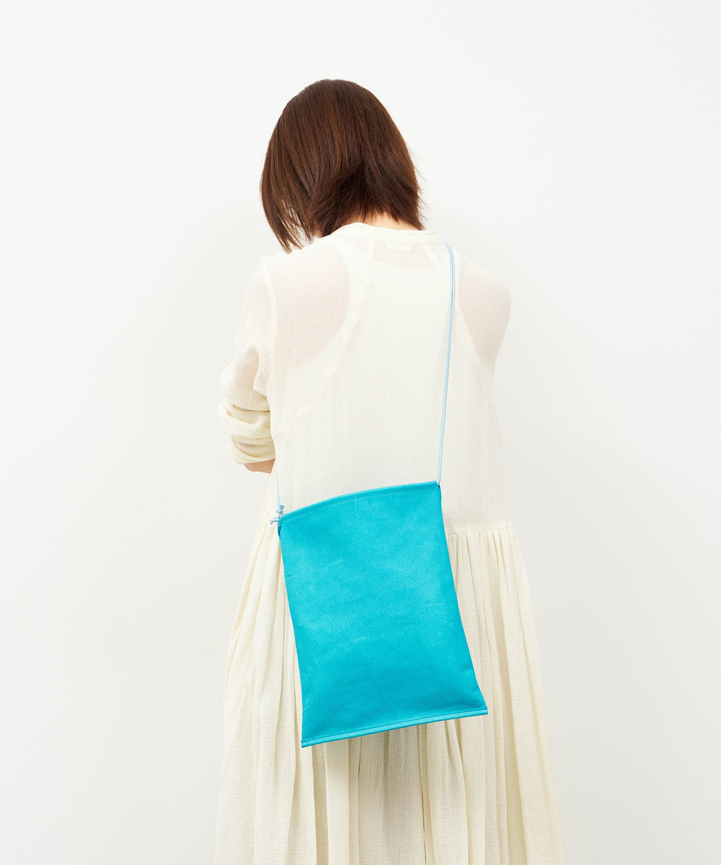 #30《SALE 30%》フラットショルダー（turquoise）/ ピッグスキン・ハリー
