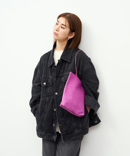 #30 / ミニトート（peony purple）/ ピッグスキン・ハリー