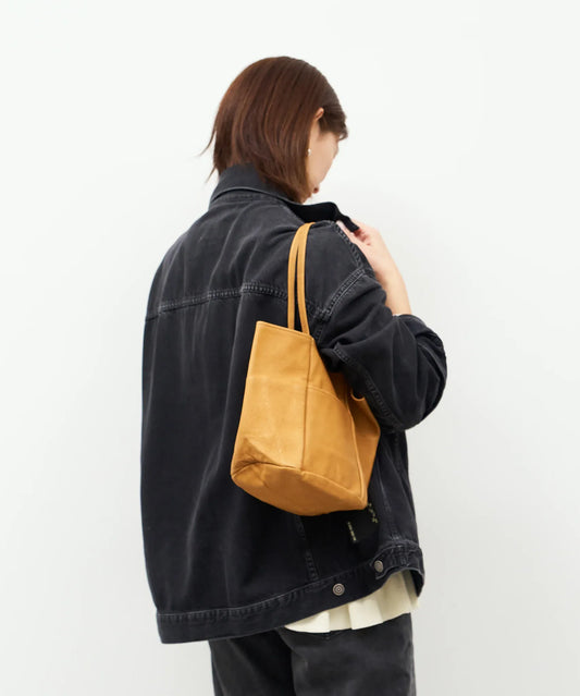 #30/ バケットトート(camel)/ ピッグスキン・ハリー - REN