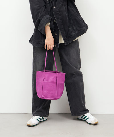 #30/ バケットトート（peony purple）/ ピッグスキン・ハリー