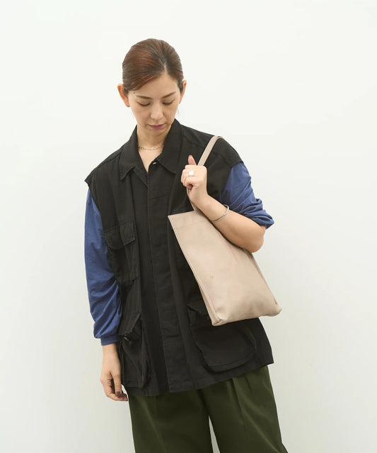 【店舗・催事】#30《SALE 40%》ドキュメントトート（pink beige） / ピッグスキン・ハリー - REN