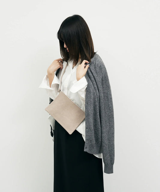 #30/ ポーチショルダー（pink beige）/ ピッグスキン・ハリー - REN