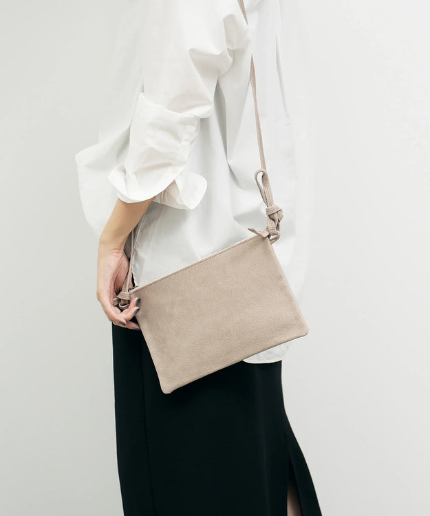 #30/ ポーチショルダー（pink beige）/ ピッグスキン・ハリー - REN