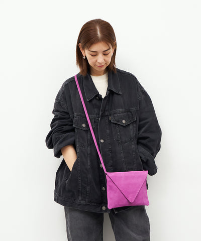 #30/ トライアングルフラップ（peony purple）/ ピッグスキン・ハリー