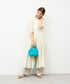 #30/ 2wayキューブポシェット（turquoise）/ ピッグスキン・ハリー