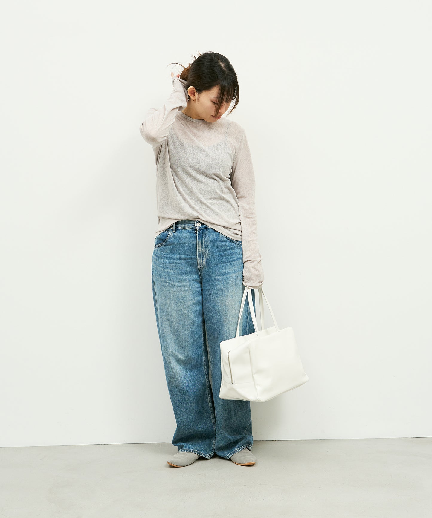 REN】《トートバッグ》シンプルで軽い、大容量のボストンバッグ