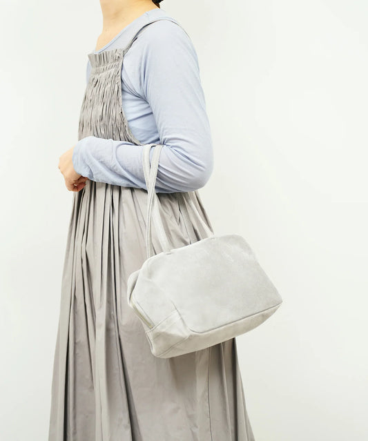 #39/ スクエアダッフル XS(sand gray)/ ピッグスキン・ライニングスエード - REN