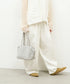 #39/ スクエアダッフル XS（sand gray）/ ピッグスキン・ライニングスエード