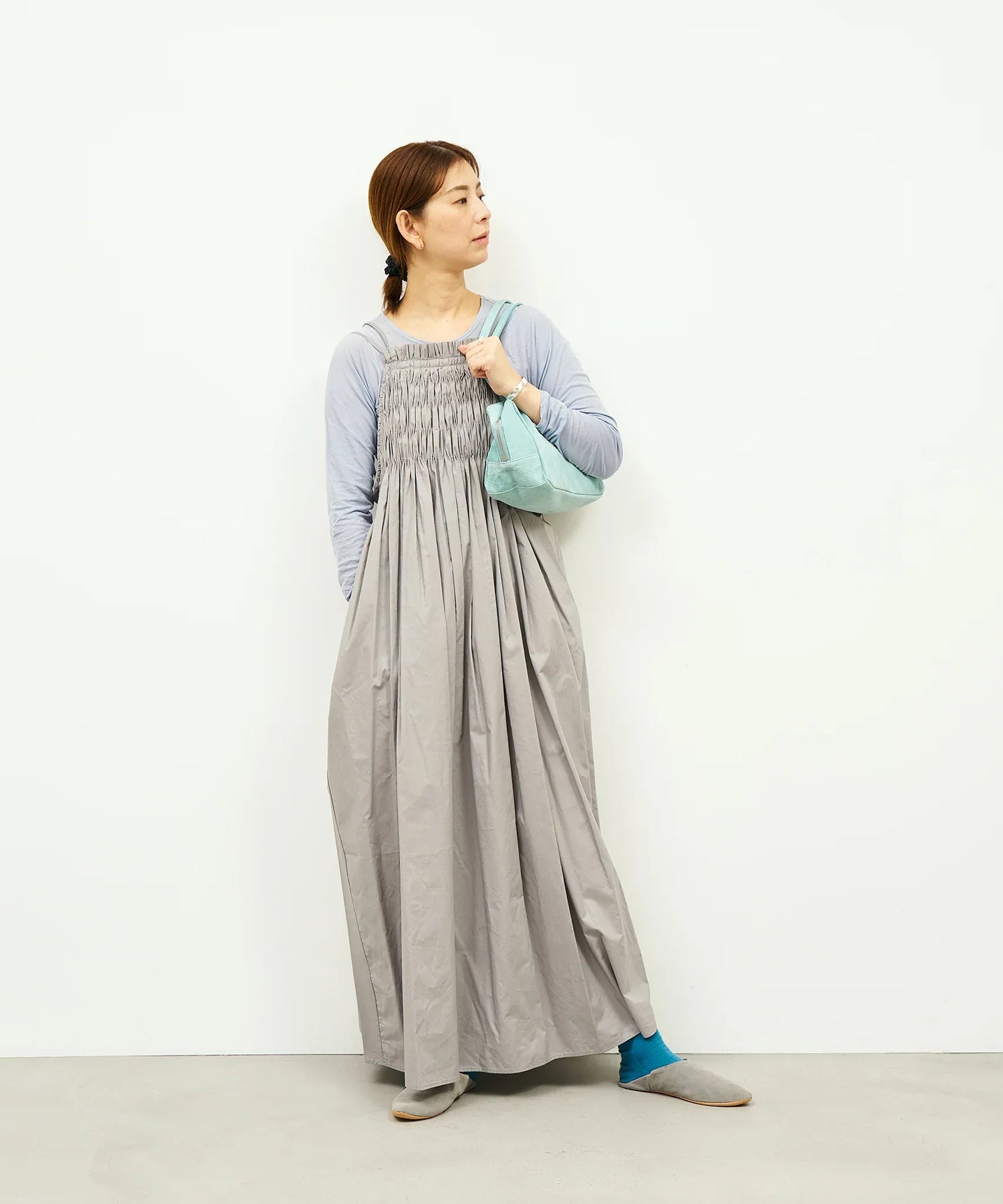 #39/ スクエアダッフル XS（clear mint）/ ピッグスキン・ライニングスエード - REN