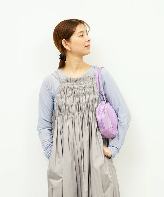 #39/ スクエアダッフル XS（lavender）/ ピッグスキン・ライニングスエード - REN