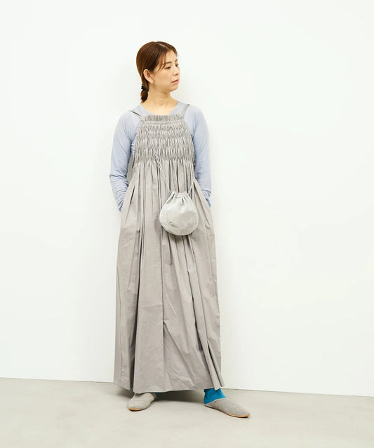 #39/ バルーンショルダー（sand gray）/ ピッグスキン・ライニングスエード - REN