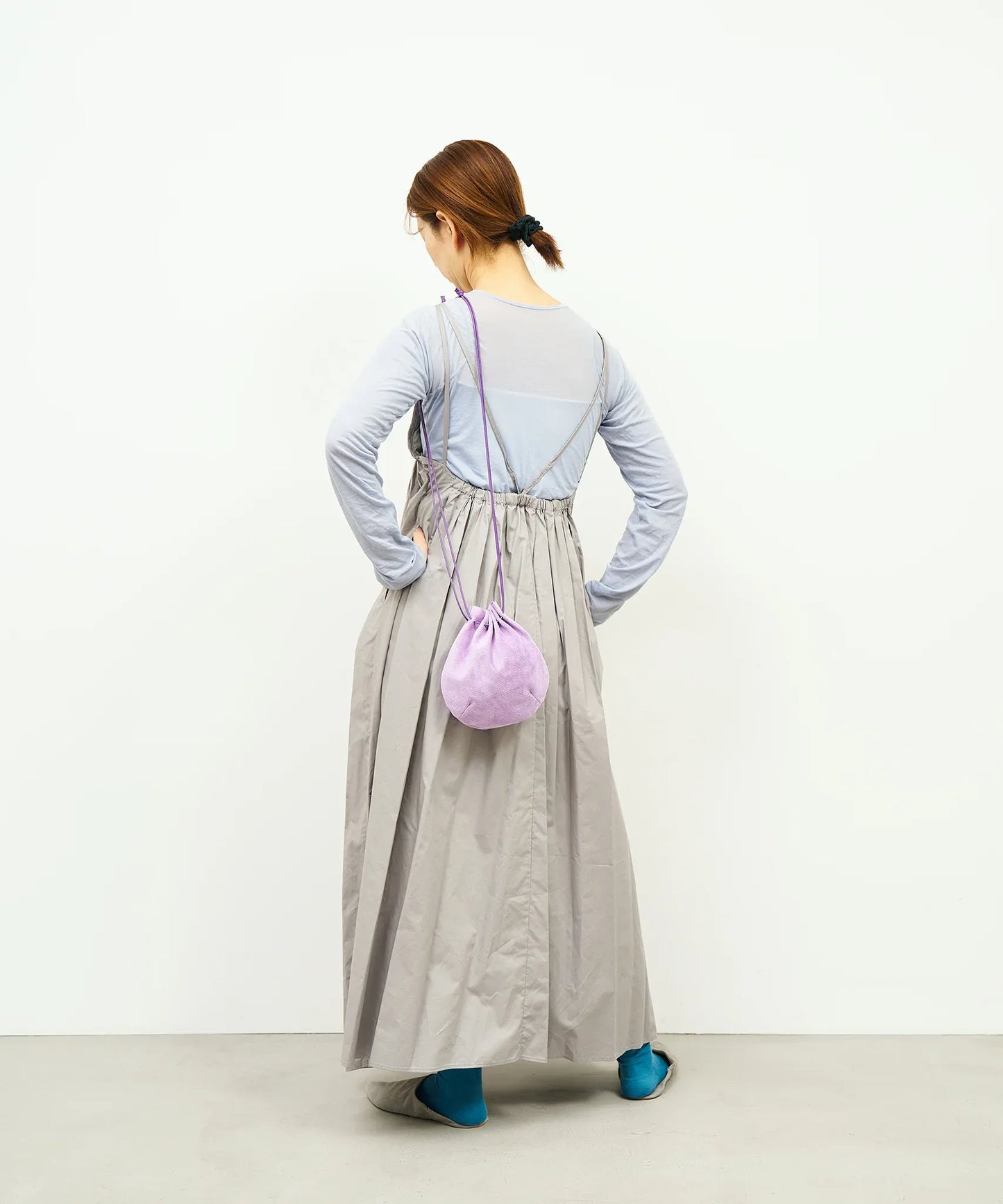 #39/ バルーンショルダー（lavender）/ ピッグスキン・ライニングスエード - REN