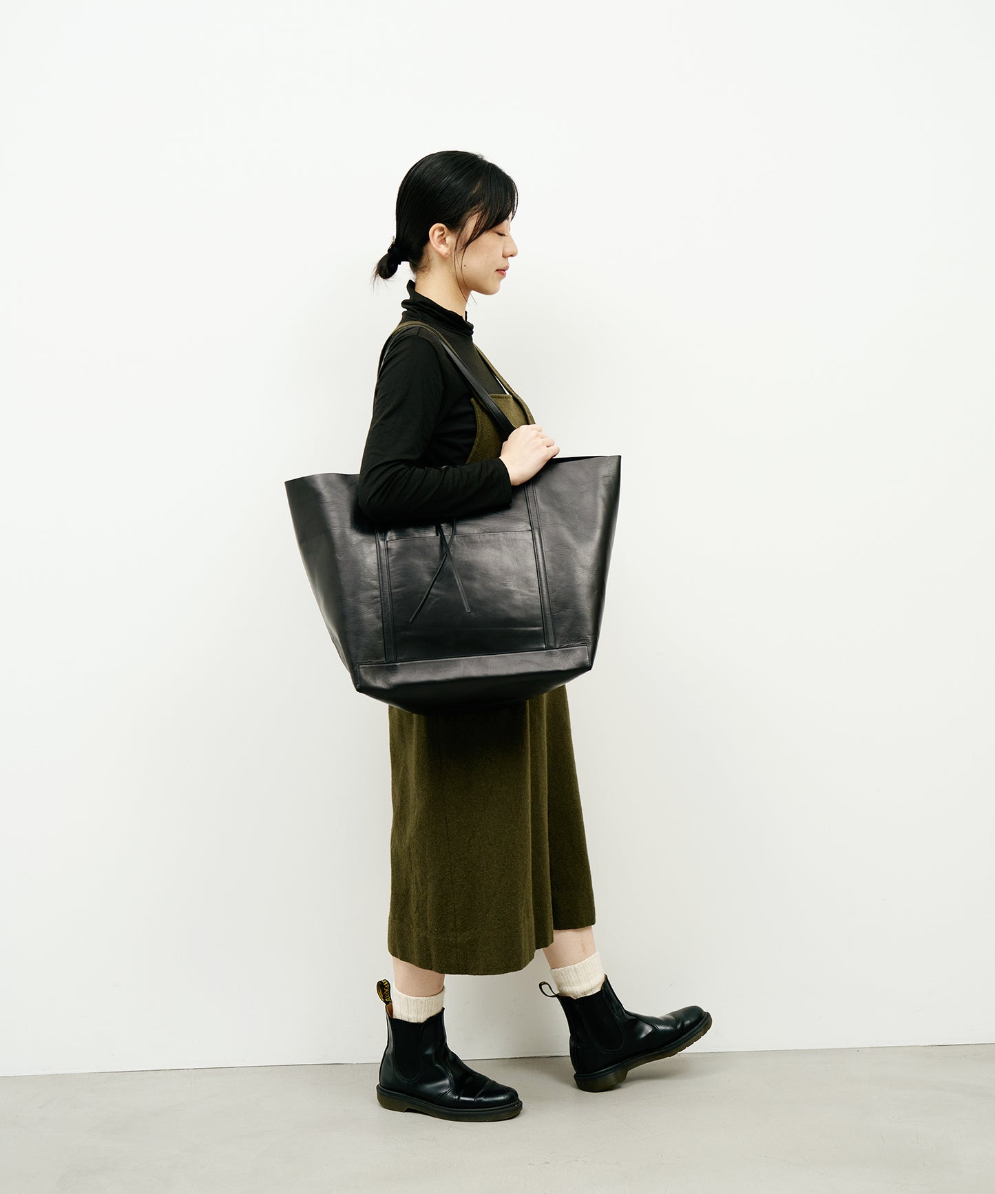 #45《Limited 10%》マキシトート / 牛革・アペルト（black）