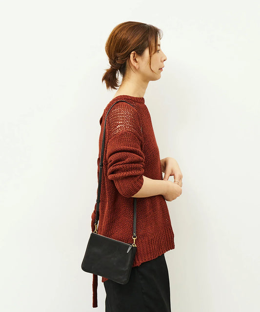 #45/ バタフライショルダー（black）/ 牛革・アペルト - REN