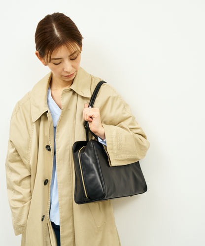 #45/ コンターボストンM（black）/ 牛革・アペルト