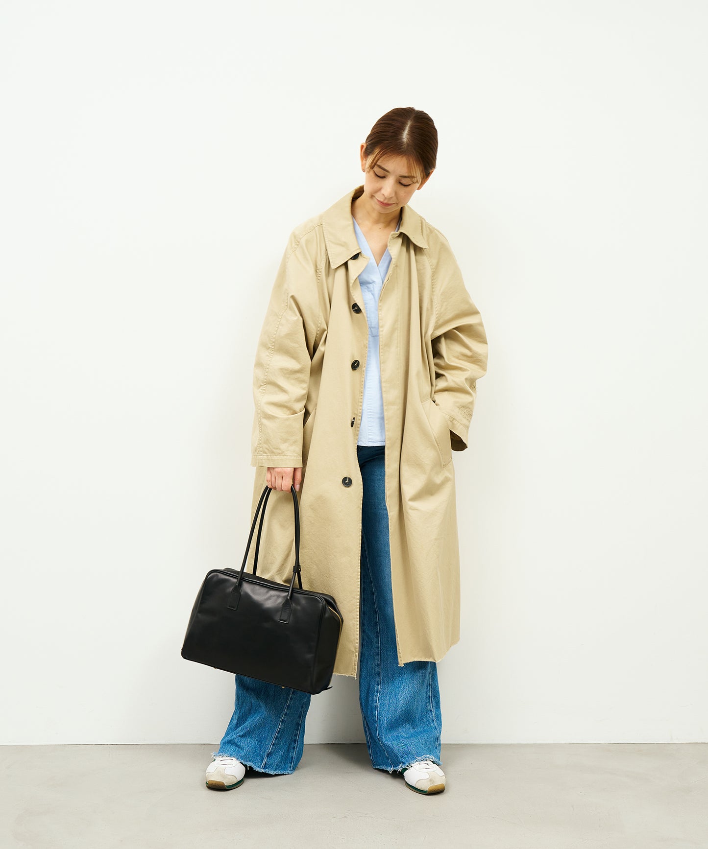 #45/ コンターボストンM（black）/ 牛革・アペルト