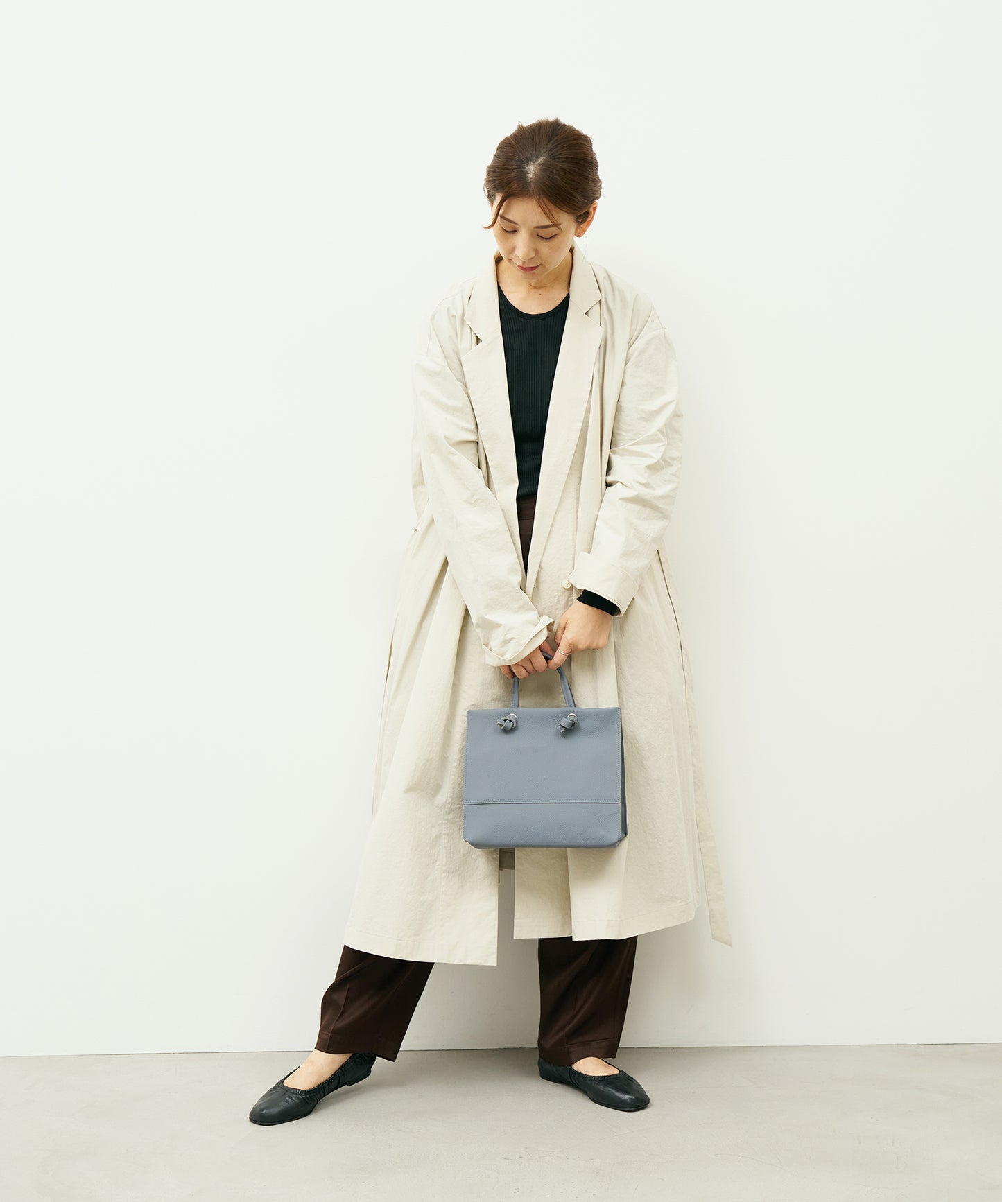 #51b/ ミニショッパー（powder blue） / 牛革・フィリップ