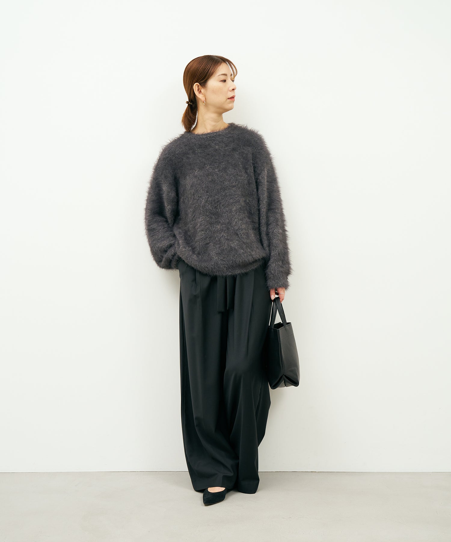 リラ 未使用に近い VAGRIE オーストリッチレザー ハンドバッグ 黒 Yahoo!オークション -「オーストリッチ バッグ」(ハンドバッグ